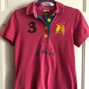 Joules Women Pink number 3 Polo shirt size 6